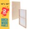 Unfinished Cradled Wood Panels for Painting, 2 Pack of 18x36 inch - Gallery Birch Wooden Canvas Boards 1-1/2" Deep - Mixed-Media Craft, Acrylic, Oil, Encaustic, Paint Pouring